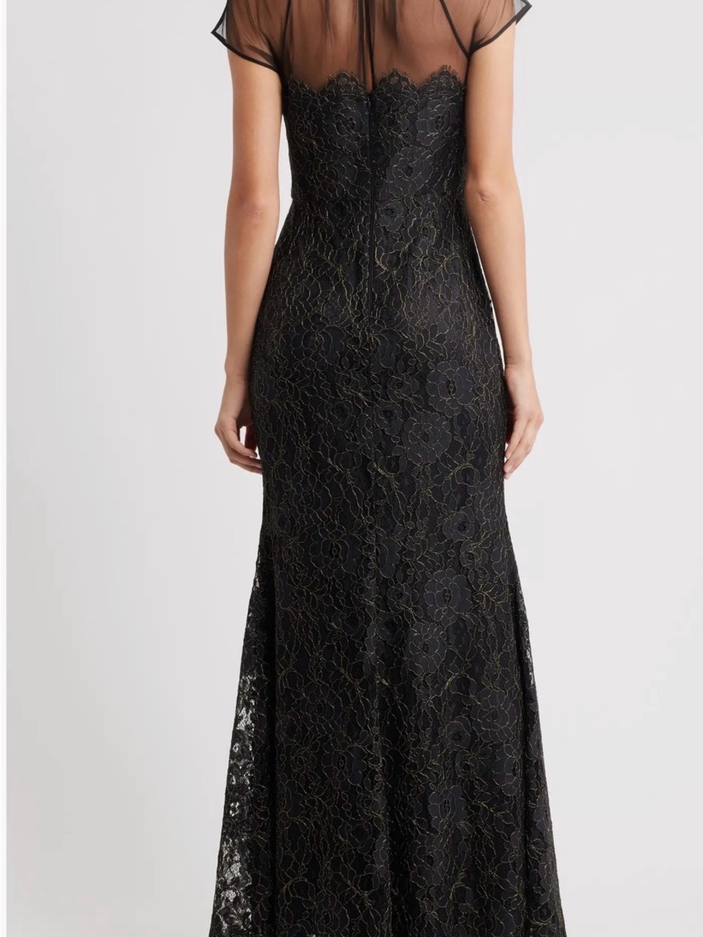 Eliza J Metallic Floral Embroidery Gown - Picture 4 of 5